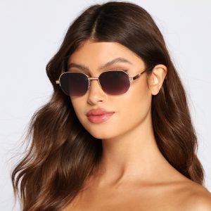 Round And Round Rimless Sunglasses