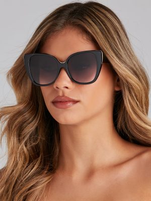 Purrfect Cateye Trim Sunglasses