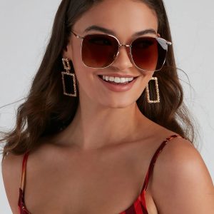All Day Slay Square Ombre Sunglasses