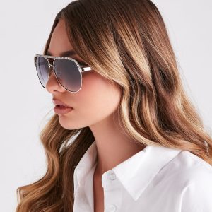 A Bit Of Sparkle Rhinestone Aviator Sunglasses