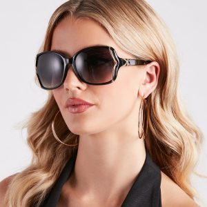 Time To Be Bold Oversized Round Sunglasses
