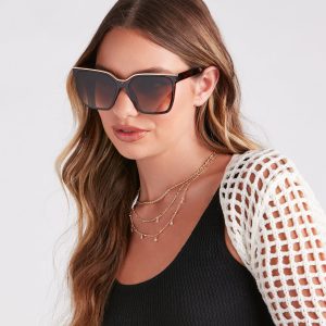 Drive Down The Coast Oversized Square Sunglasses