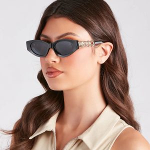 Chic Allure Geometric Cat-Eye Sunglasses