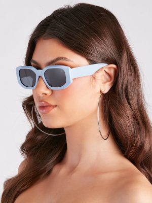 Level Up Rectangular Frame Sunglasses