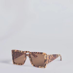 Animal Instinct Leopard Oversized Sunglasses