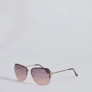 Level Up Rimless Rectangle Sunglasses