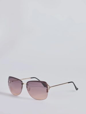 Level Up Rimless Rectangle Sunglasses