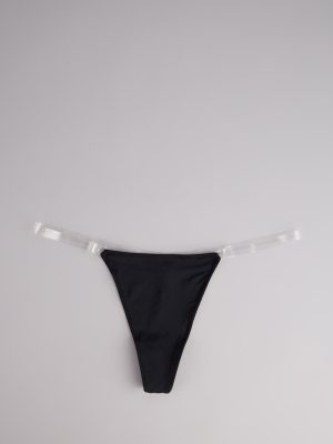 Barely There Clear Strap Thong