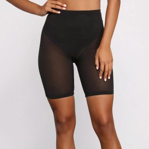 High Waist Mesh Biker Shorts