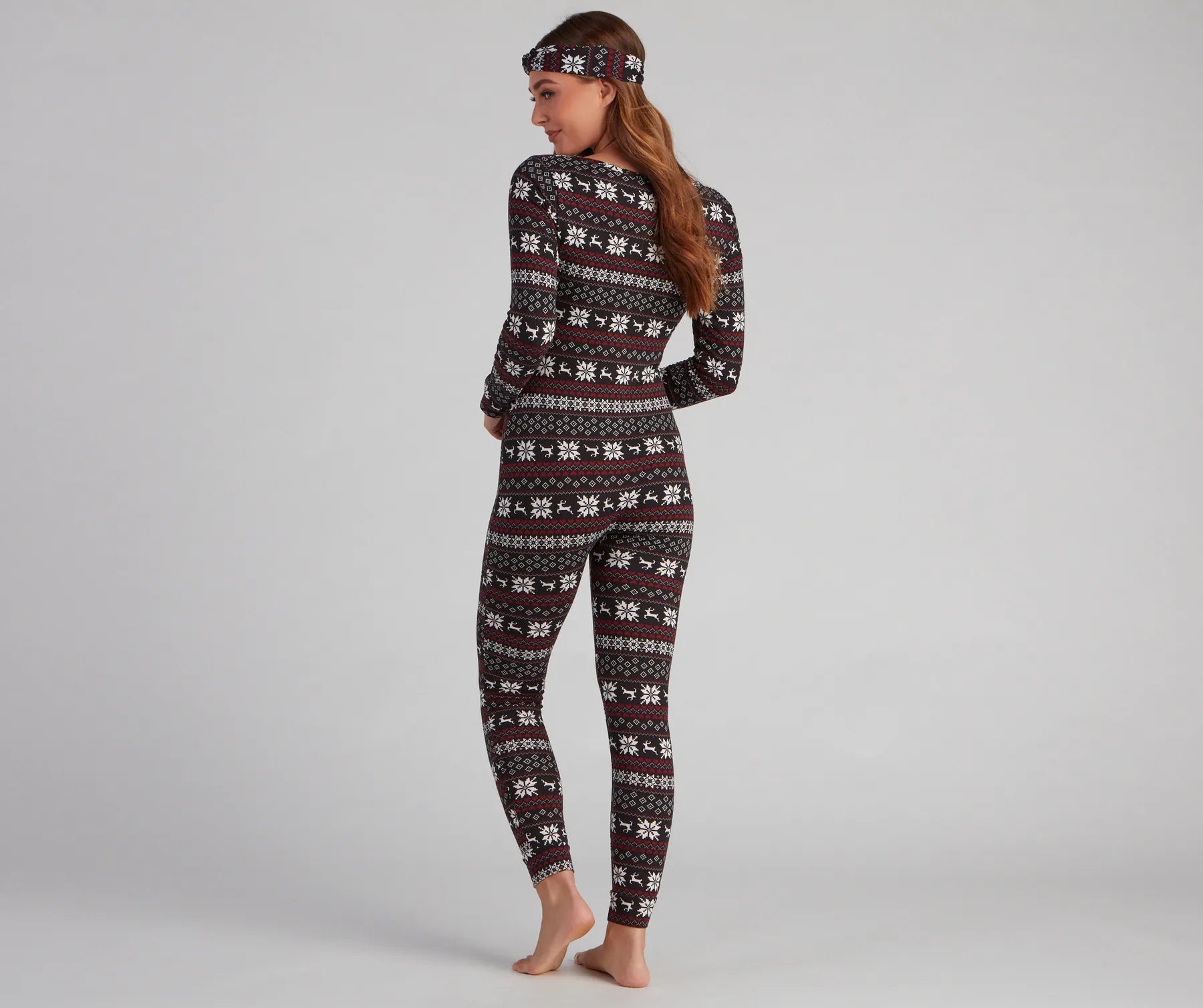 Wish Come True Fair Isle Cozy Onesie And Headband Set - Image 2