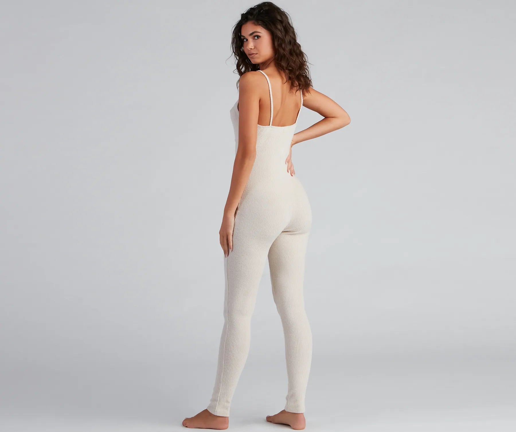 Cozy Must-Have Brushed Knit Jumpsuit - Image 2