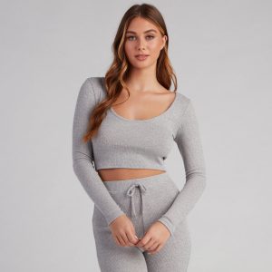Lazy Daze Scoop Neck Pajama Top