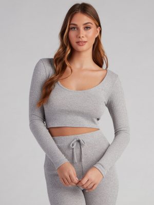 Lazy Daze Scoop Neck Pajama Top