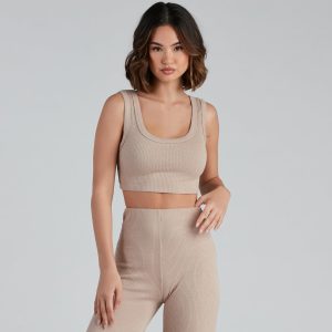 Weekend Look Crop Pajama Tank
