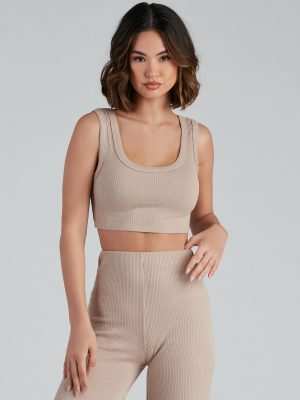 Weekend Look Crop Pajama Tank