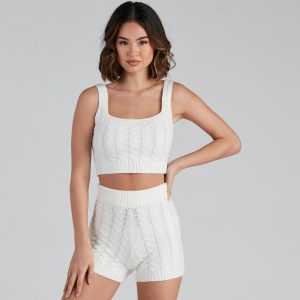 Cuddle Up Cable Knit Pajama Tank