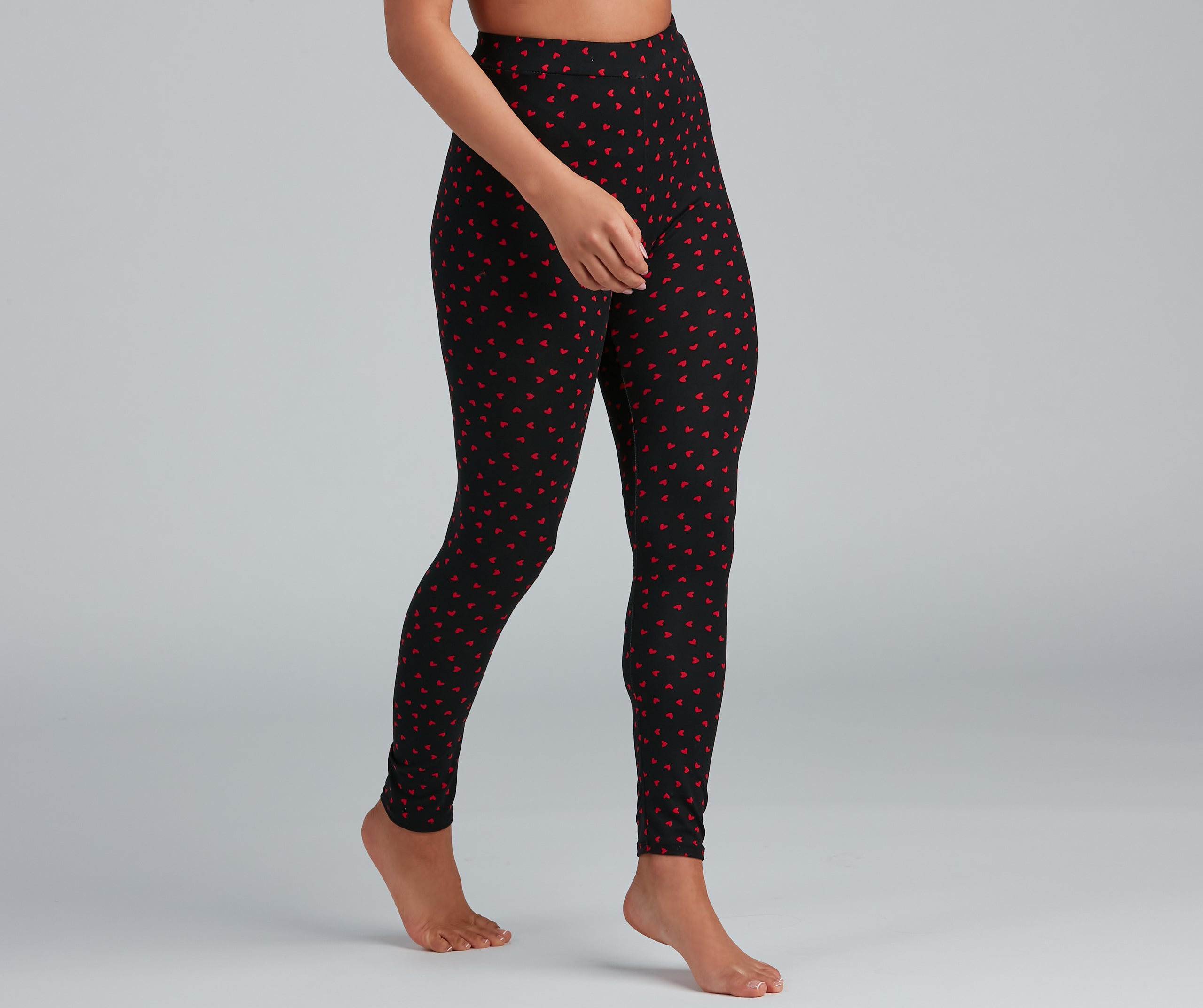 So Flirty Heart Printed Pajama Leggings - Image 2