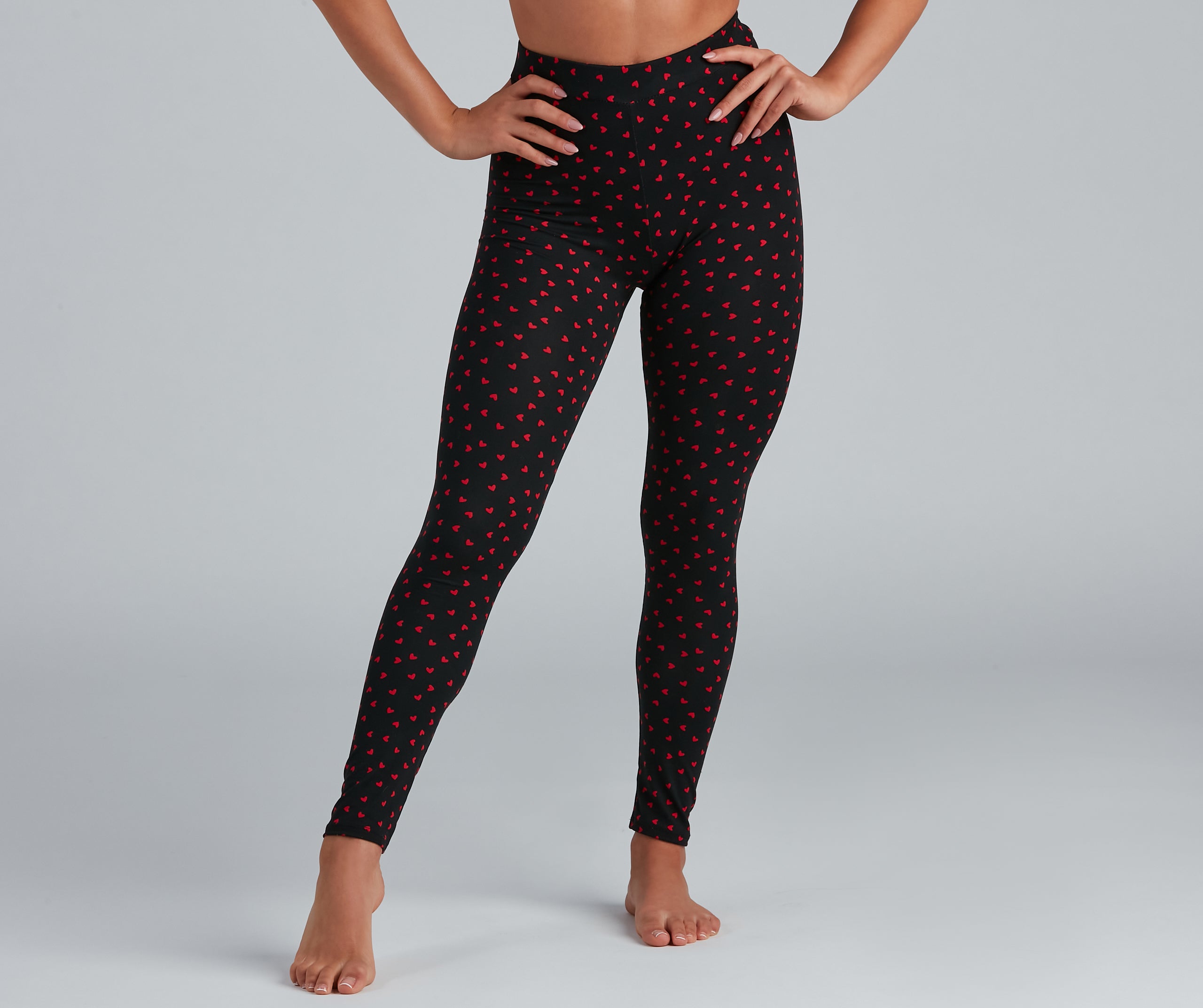 So Flirty Heart Printed Pajama Leggings - Image 3