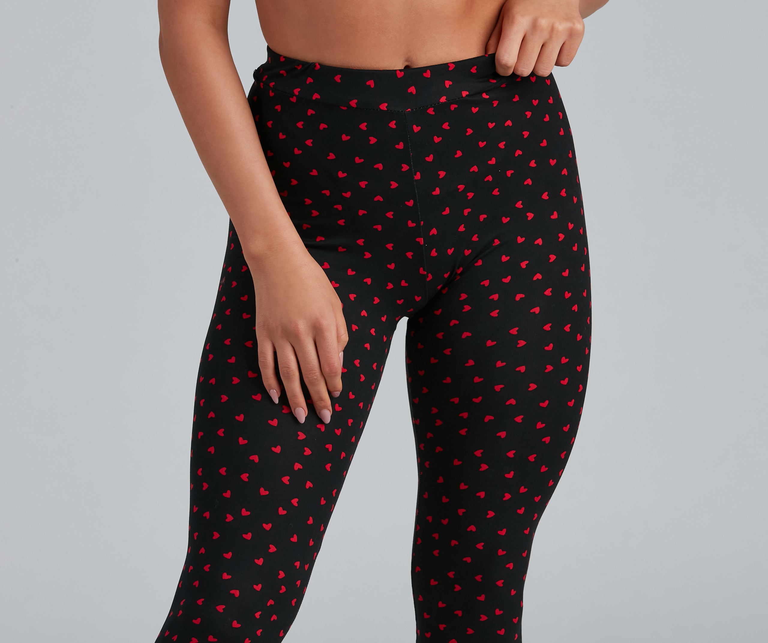 So Flirty Heart Printed Pajama Leggings - Image 4