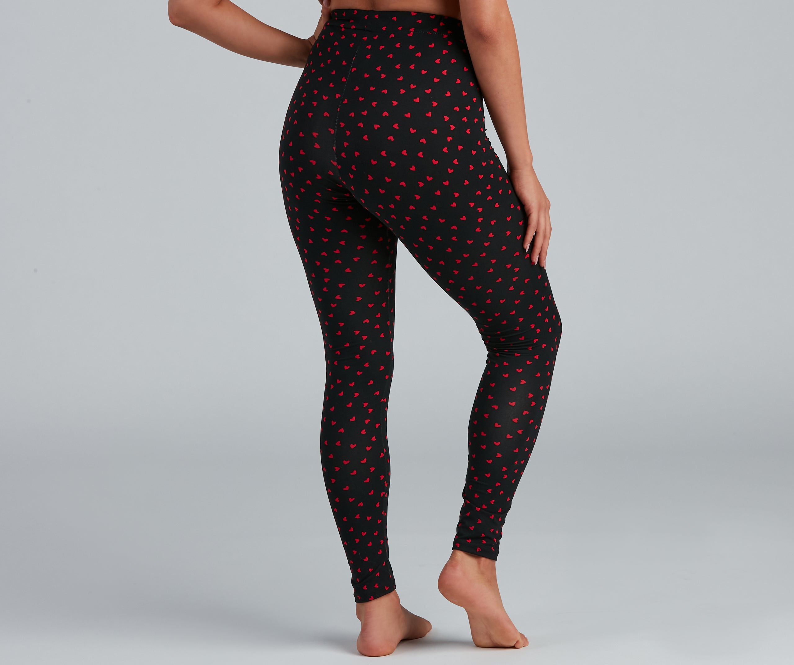 So Flirty Heart Printed Pajama Leggings - Image 5