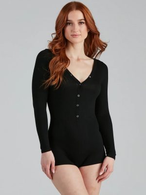 Out Of Office Henley Pajama Romper