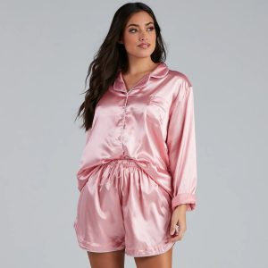 Bedtime Fave Satin Pajama Set