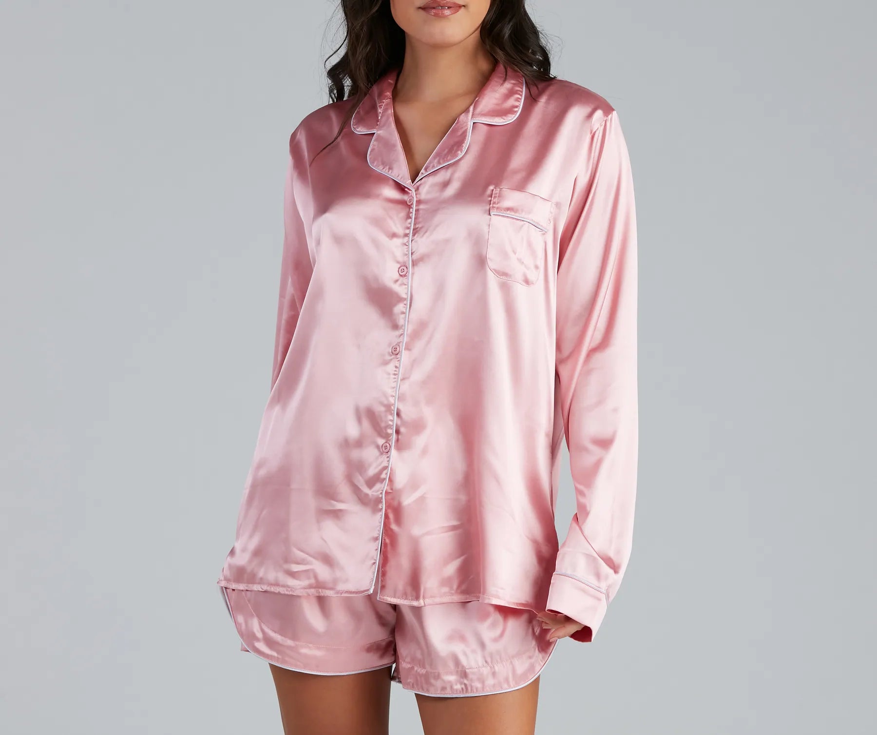 Bedtime Fave Satin Pajama Set - Image 3