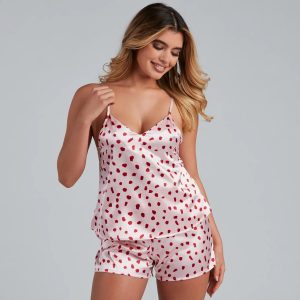 Sweet Vibes Satin Pajama Set