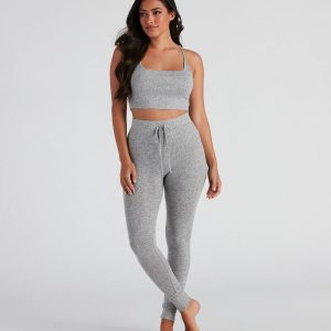 Perfect Night In Top And Leggings Set