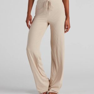Lounge Goals Wide Leg PJ Pants
