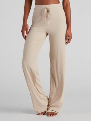Lounge Goals Wide Leg PJ Pants