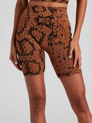 Slay In Snake High Waist Seamless Shorts