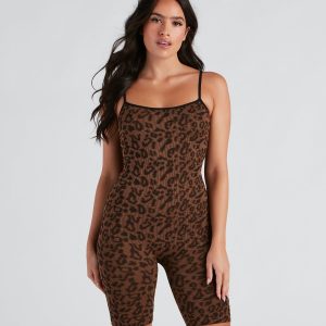 Living In Leopard Pajama Romper