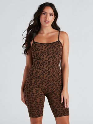 Living In Leopard Pajama Romper