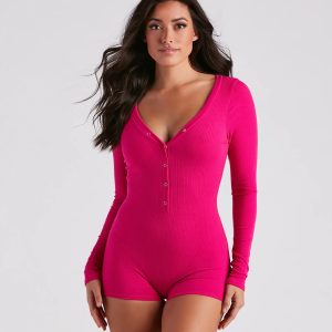Dream Of Me Long Sleeve Pajama Romper