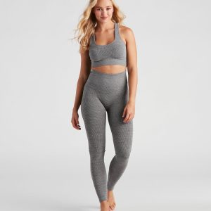 Cozy Seamless Pajama Top And Leggings Set