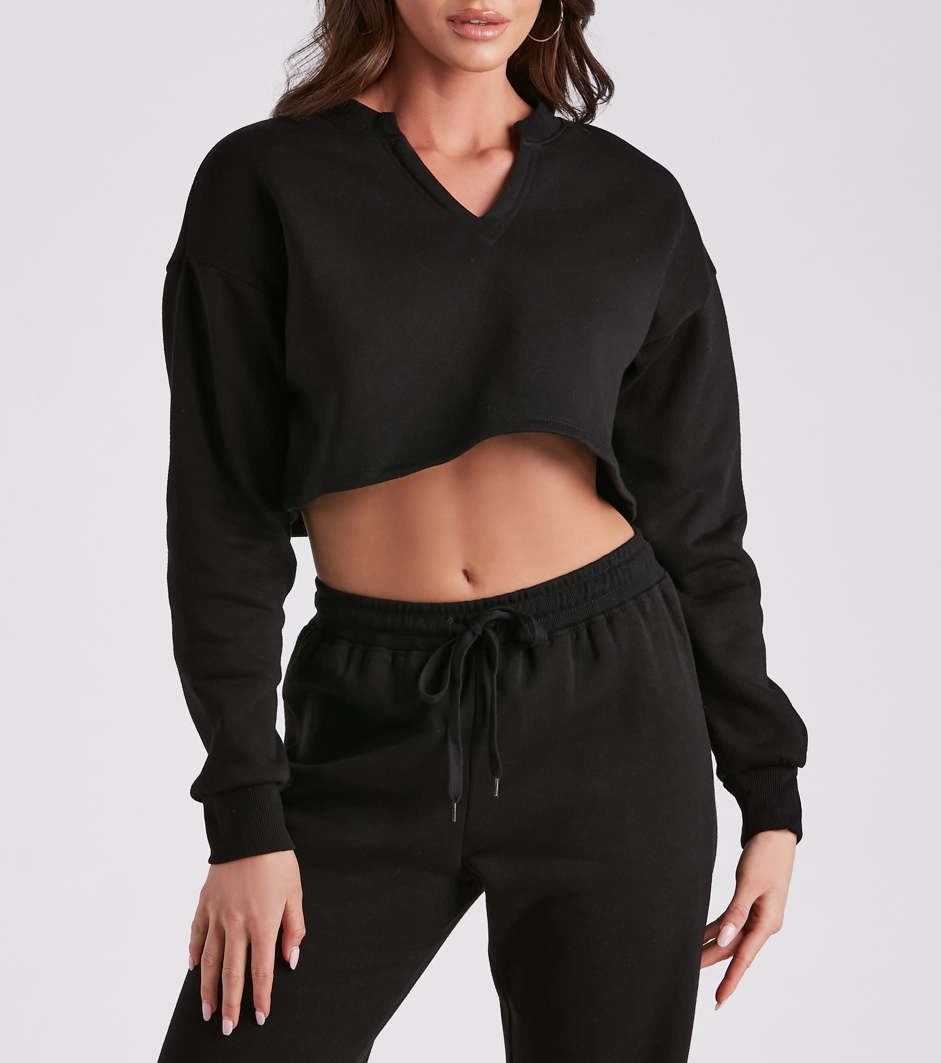 Casual Mood Crop Top And Joggers Set - Image 6