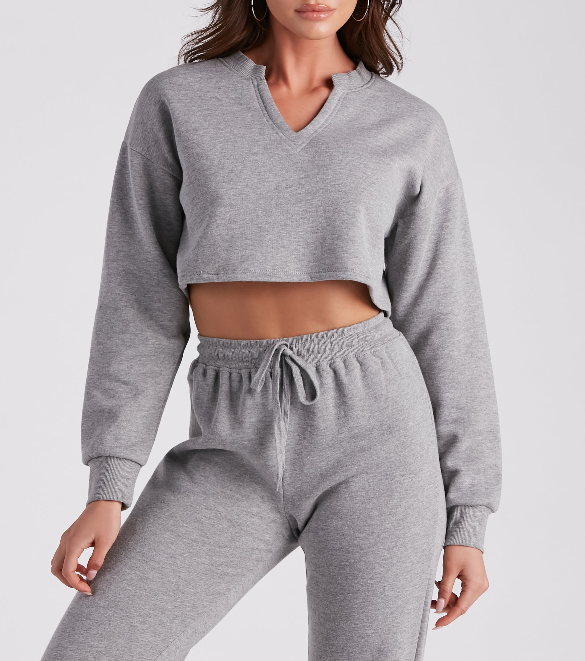 Casual Mood Crop Top And Joggers Set - Image 9