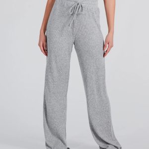 Feeling Bliss Rib Knit Pajama Pants