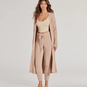 Cozy Layers Chenille Knit Long Sleeve Duster
