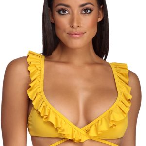 Hot Wrap Ruffle Swim Top