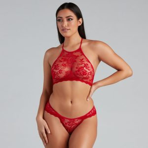 Be Mine Lace Bra And Panty Set