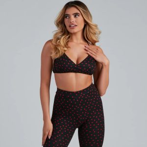 So Flirty Heart Printed Bralette