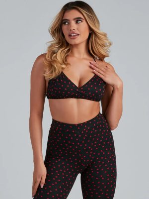 So Flirty Heart Printed Bralette