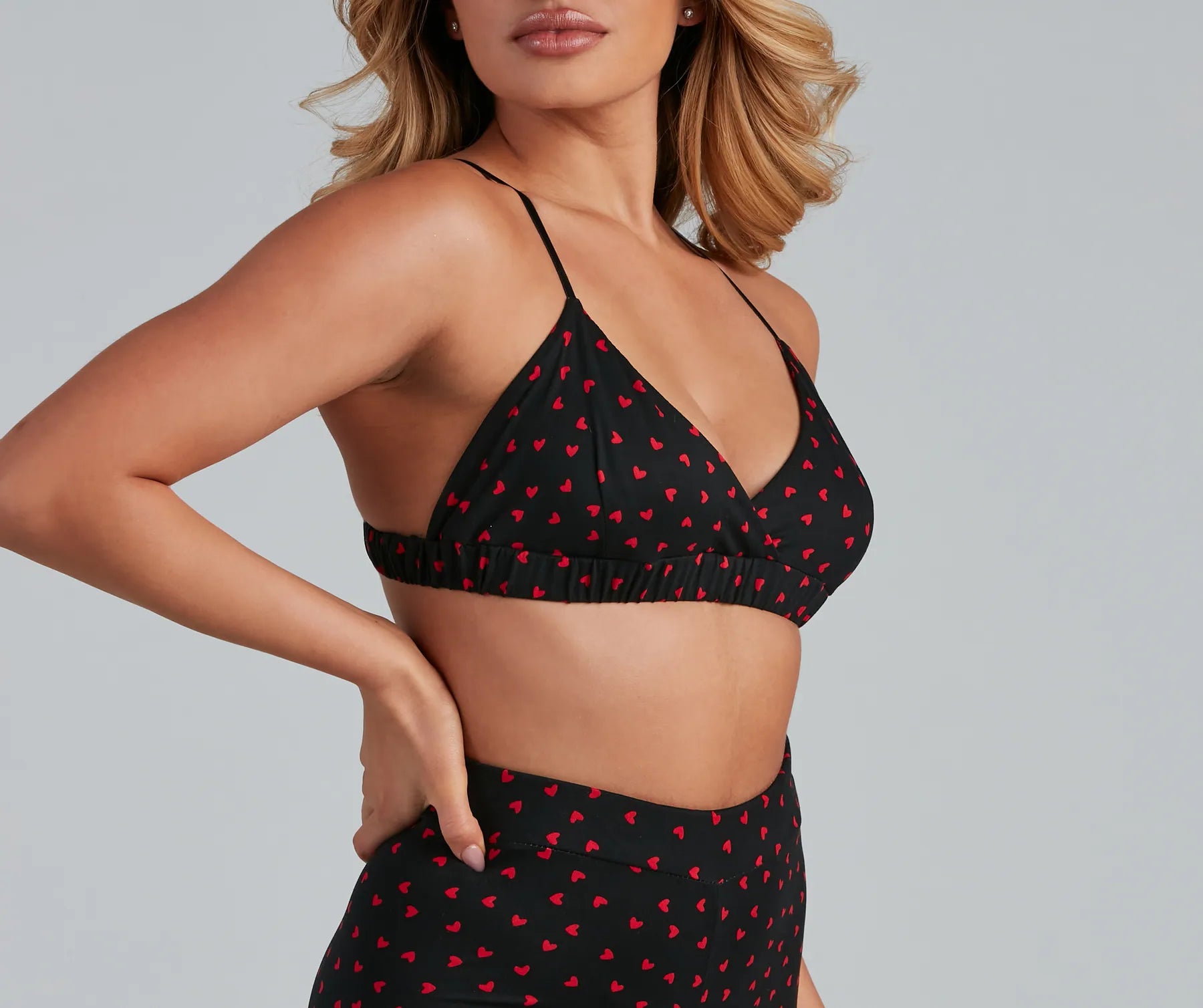 So Flirty Heart Printed Bralette - Image 3