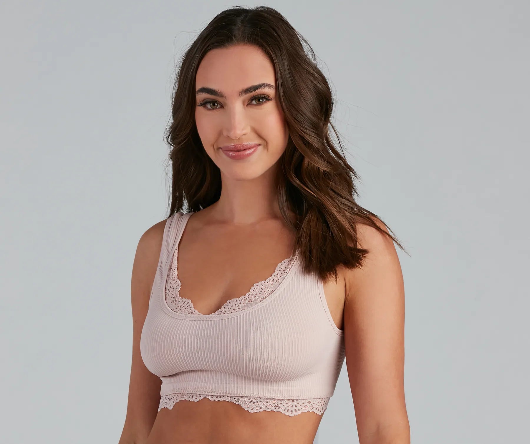 Flirty Lace Trim Scoop Neck Bralette - Image 3