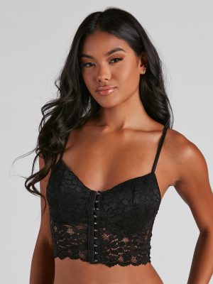 Sultry Romance Lace Longline Bralette