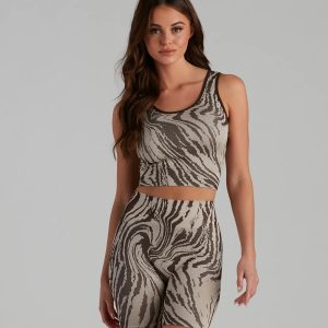 Sassy Swirls Seamless Longline Bralette