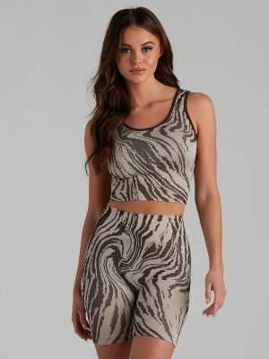 Sassy Swirls Seamless Longline Bralette