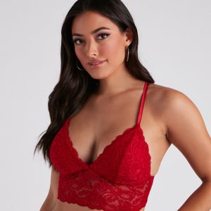 Flirtatious Allure Lace Longline Bra